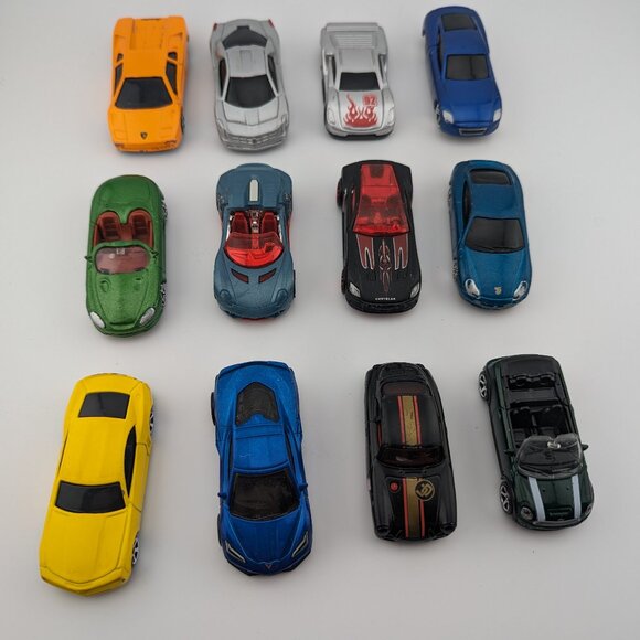 Bundle of 12 Diecast Sport Cars – Maisto & Hot Wheels Collectible Toys - Picture 1 of 13